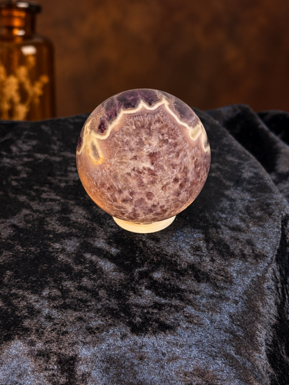 Amethyst with Fluorite Sphere | Yellow UV Reaction