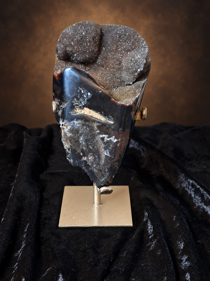 Brazilian Druzy Agate Freeform on Stand