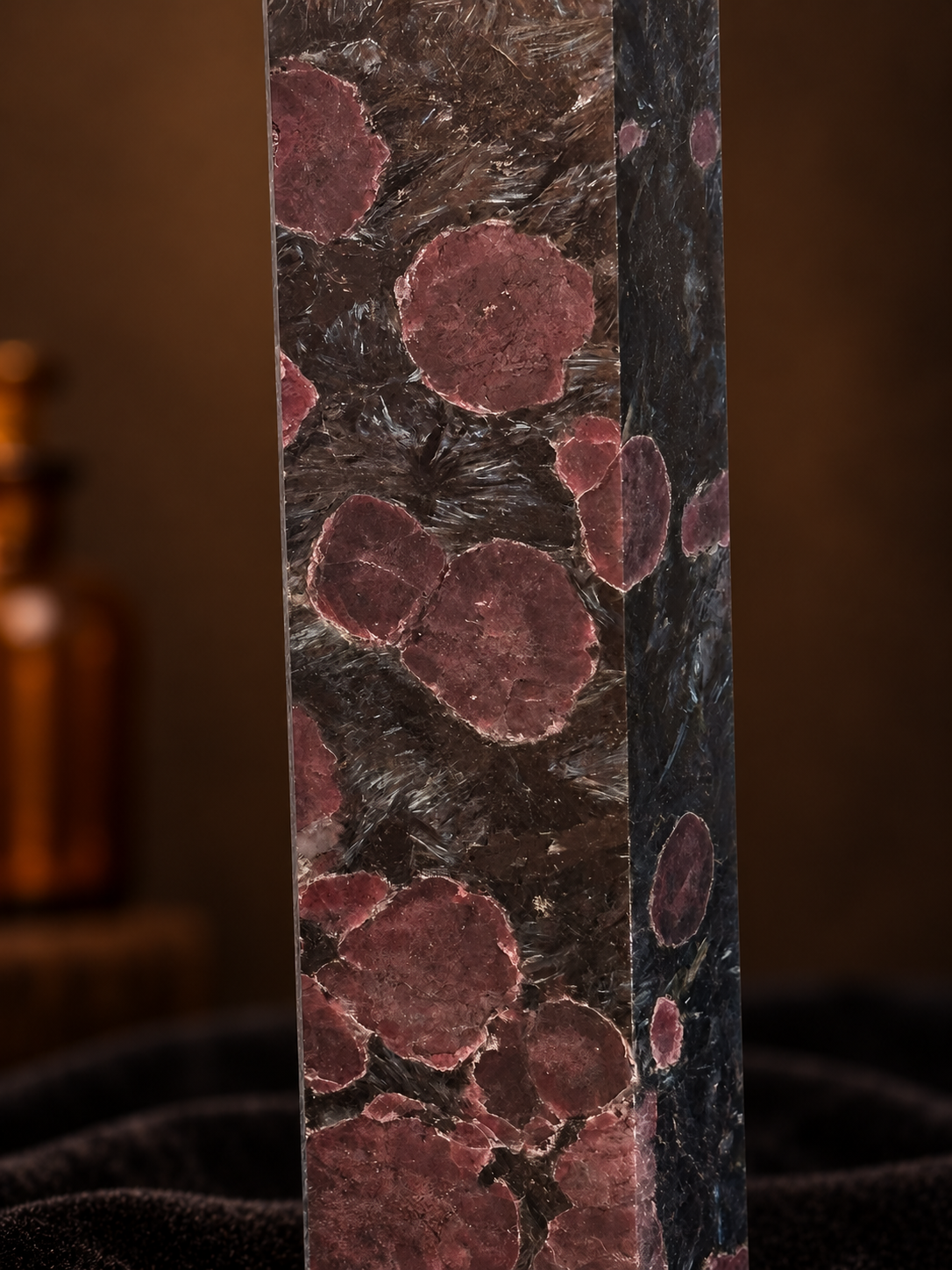 Garnet in Astrophyllite Tower