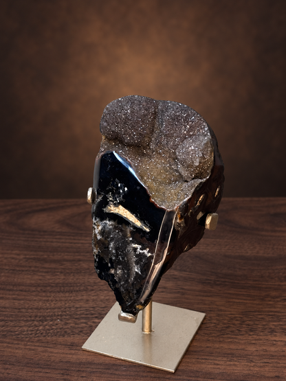 Brazilian Druzy Agate Freeform on Stand