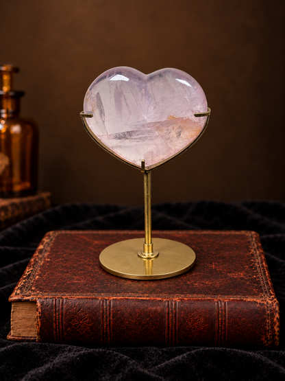 Brazilian Star Rose Quartz Heart | Double Asterism & Rainbows