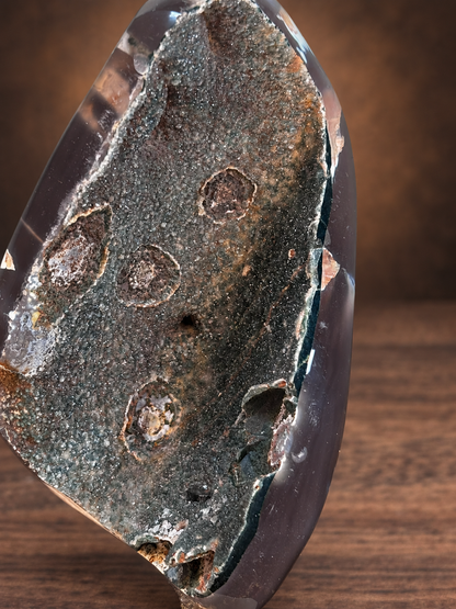 Brazilian Druzy Agate Freeform on Stand
