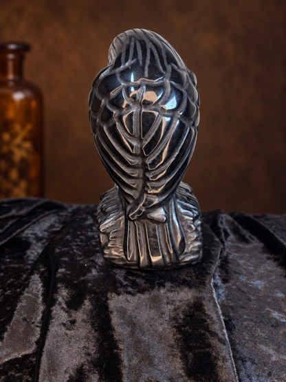 Giant Black Obsidian Raven Carving