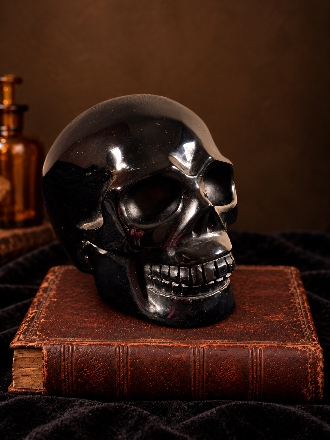 Black Obsidian Skull